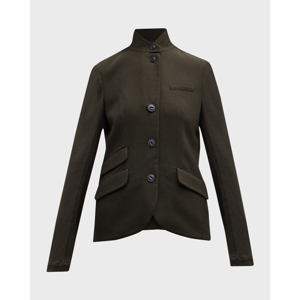 Rag & Bone Slade Blazer Army Green Japanese Wool Jacket WAW20S4041PH41 Size 0